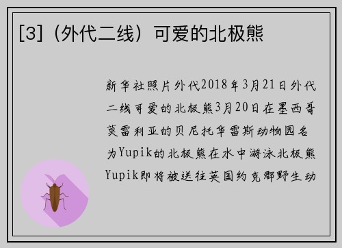 [3]（外代二线）可爱的北极熊